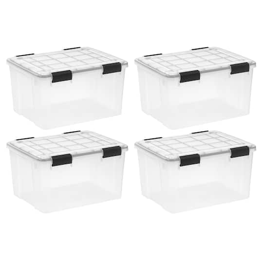 Iris® 44qt. Clear Plastic Storage Bins, 4ct.